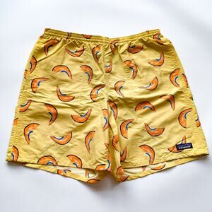 Patagonia Surfboard Yellow Melons 6" Baggies Activewear Shorts Men's Size Large